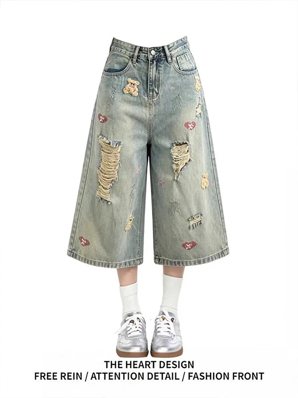 American Style Vintage Denim Jeans High Waist Loose Casual Women's Seven-Foot Pants Summer New Fashion Straight Leg Pants
American Style Vintage Denim Jeans High Waist Loose Casual Women's Seven-Foot Pants Summer New Fashion Straight Leg Pants