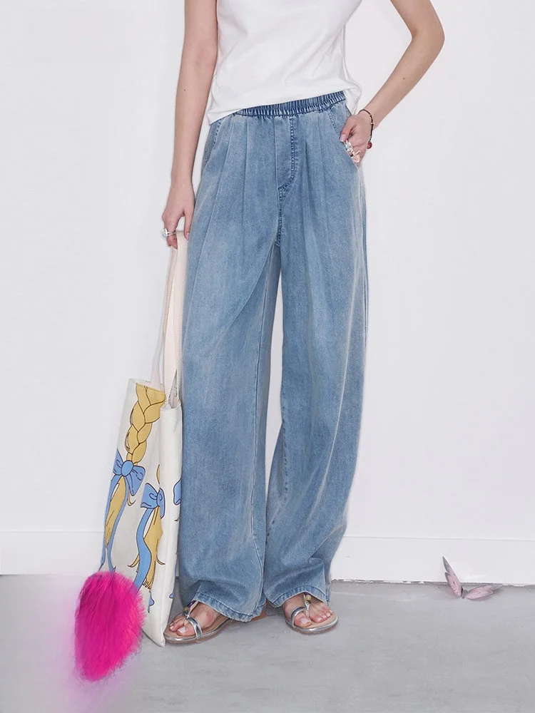 High Waist Wide Leg Jeans Women's Loose Slim Straight Leg Jeans Spring Summer Light Color Pocket Detail Pure Color Natural Waist
High Waist Wide Leg Jeans Women's Loose Slim Straight Leg Jeans Spring Summer Light Color Pocket Detail Pure Color Natural Waist