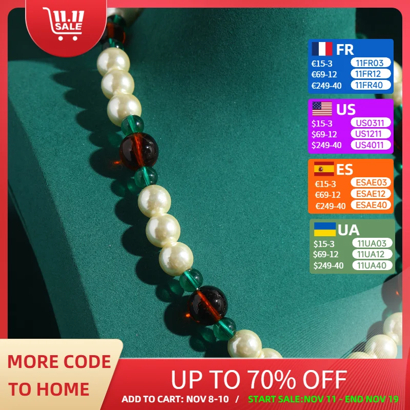 Retro Pearl Beads Necklaces For Woman Choker Antique Jewelry Elegance Green Chain Vintage Gothic Collar Accessories Wedding 2025
Retro Pearl Beads Necklaces For Woman Choker Antique Jewelry Elegance Green Chain Vintage Gothic Collar Accessories Wedding 2025