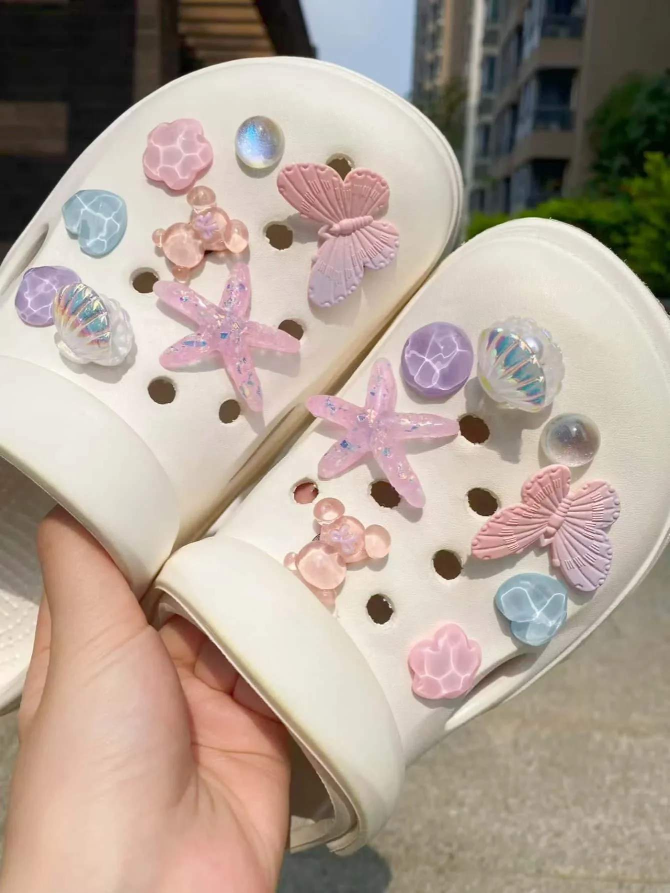 New 16pcs Cute Pink Starfish Butterfly Shoe Charms DIY Removable Sandal Summer Accessories for Women Personalize Footwear
New 16pcs Cute Pink Starfish Butterfly Shoe Charms DIY Removable Sandal Summer Accessories for Women Personalize Footwear