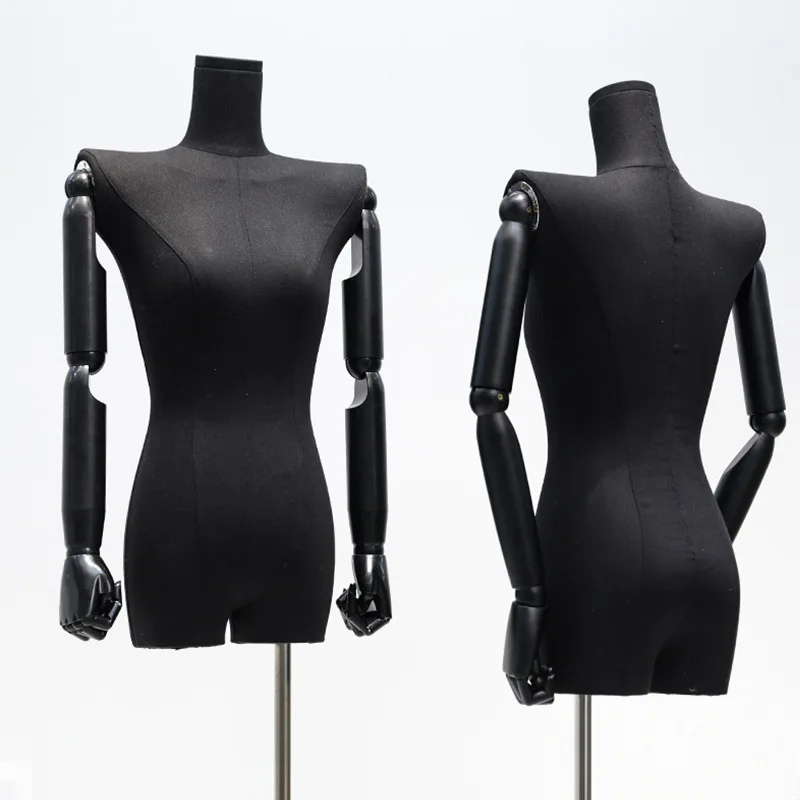 Black big flat shoulder model props women's half body clothing store window full body doll display stand
Black big flat shoulder model props women's half body clothing store window full body doll display stand