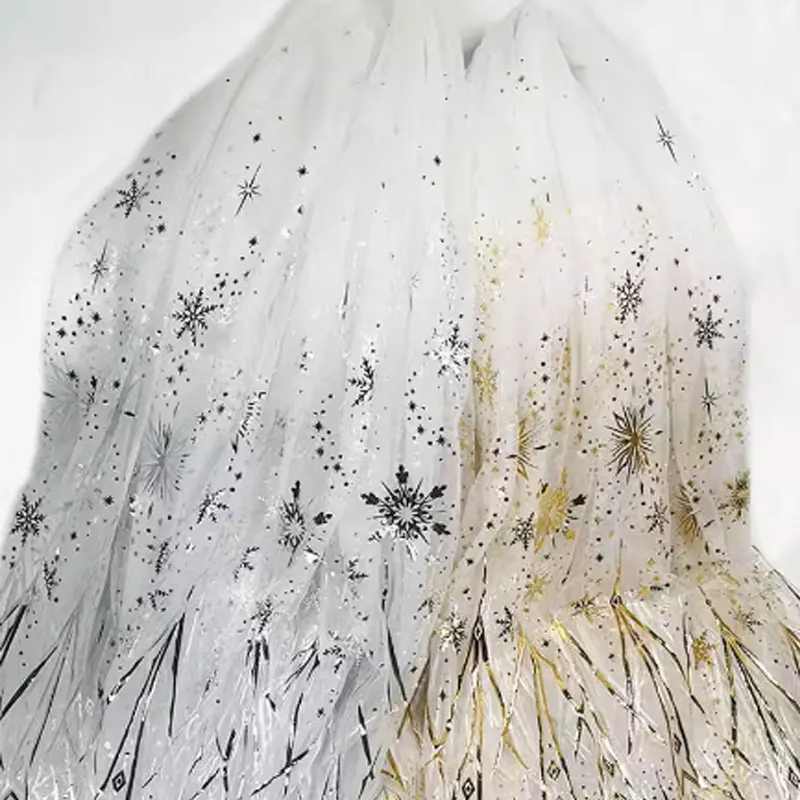 5Meters White Gold Stamp Silver Pressed DIY Dress Princess Skirt Theme Party Snowflake Patern Printing Fabric
5Meters White Gold Stamp Silver Pressed DIY Dress Princess Skirt Theme Party Snowflake Patern Printing Fabric