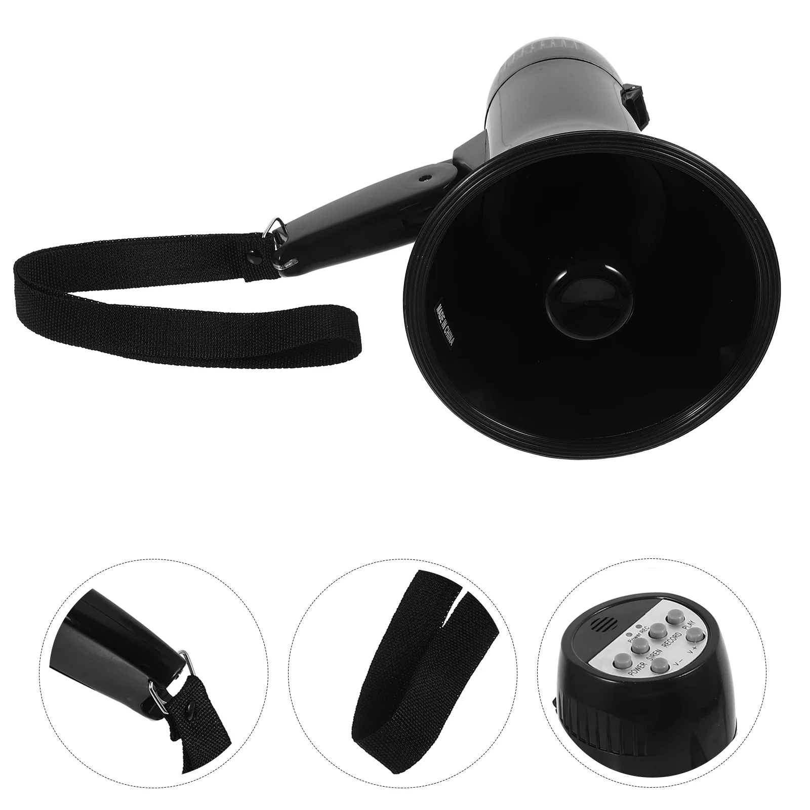 25W Handheld Megaphone Speaker Black 240 Seconds Recording Portable Bullhorn for Sports Events Flood Prevention Security
25W Handheld Megaphone Speaker Black 240 Seconds Recording Portable Bullhorn for Sports Events Flood Prevention Security