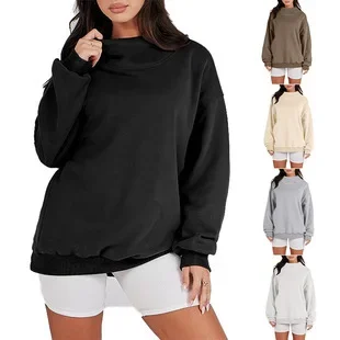 2024 Autumn and Winter Loose High Neck Sportswear Solid Color Long Sleeved Pullover Top
2024 Autumn and Winter Loose High Neck Sportswear Solid Color Long Sleeved Pullover Top