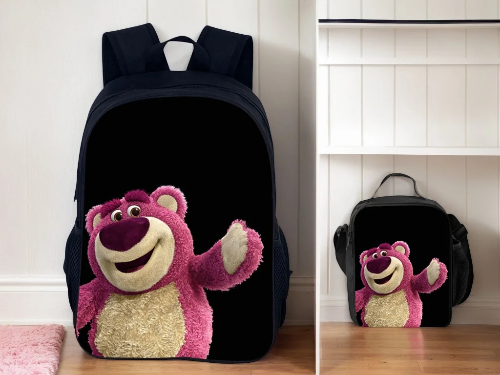 Novelty Lotso Huggin Bear Schoolbag+Insulated Lunch Bag 2 Pcs/Set,Unisex Kids Back to School Backpack
Novelty Lotso Huggin Bear Schoolbag+Insulated Lunch Bag 2 Pcs/Set,Unisex Kids Back to School Backpack