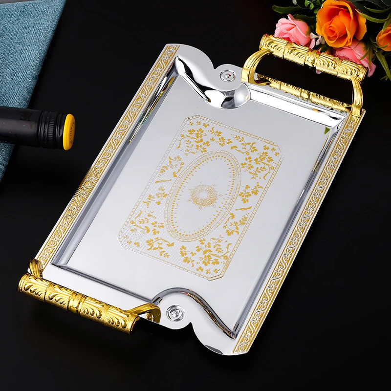 Scandinavian Stainless Steel Wedding Tray Embossed Rectangle Plate Hotel Towel Serving Dish Tea Cup Holder for Home Decor
Scandinavian Stainless Steel Wedding Tray Embossed Rectangle Plate Hotel Towel Serving Dish Tea Cup Holder for Home Decor