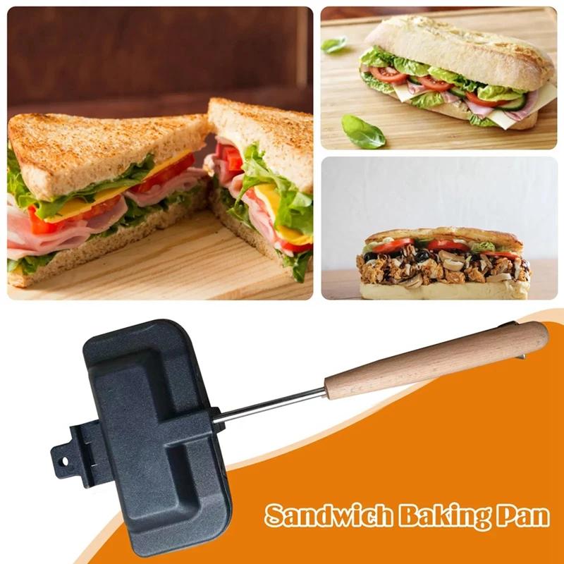 Double-Sided Sandwich Pan Non-Stick Foldable Grill Frying Pan For Breakfast Machine Pancake Maker Bread Toast Easy To Use
Double-Sided Sandwich Pan Non-Stick Foldable Grill Frying Pan For Breakfast Machine Pancake Maker Bread Toast Easy To Use