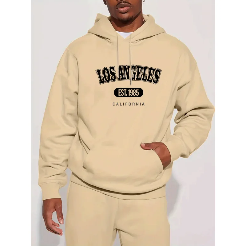 EU Size Men's Hoodie 250G fabric Lost Angeles Print Trend Pullover Hooded Sweatshirt With Kangaroo Pocket Sweatshirt
EU Size Men's Hoodie 250G fabric Lost Angeles Print Trend Pullover Hooded Sweatshirt With Kangaroo Pocket Sweatshirt