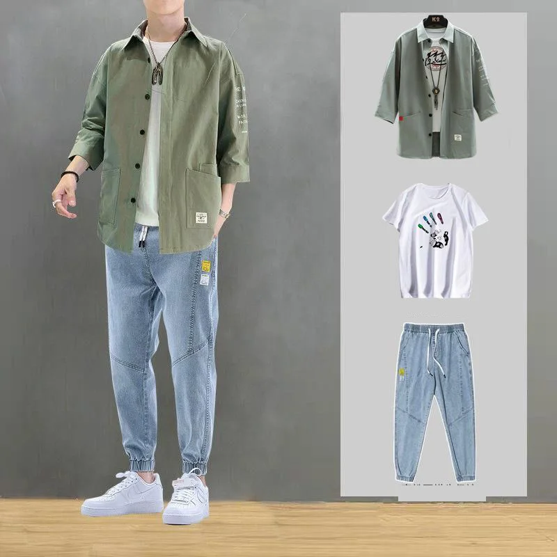 Men's Casual Cargo Set Spring Autumn Sports Tracksuit Men Trend Versatile Korean Shirt Handsome Streetwear Three Piece
Men's Casual Cargo Set Spring Autumn Sports Tracksuit Men Trend Versatile Korean Shirt Handsome Streetwear Three Piece