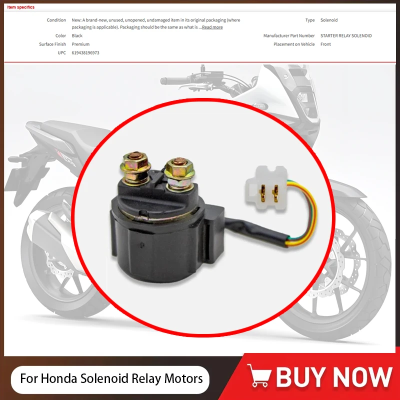 Motorcycle Electrical Starter Solenoid Relay Switch For Honda FourTrax 300 TRX 300 TRX 300FW 1988-2000 ATV Solenoid Relay Motors
Motorcycle Electrical Starter Solenoid Relay Switch For Honda FourTrax 300 TRX 300 TRX 300FW 1988-2000 ATV Solenoid Relay Motors