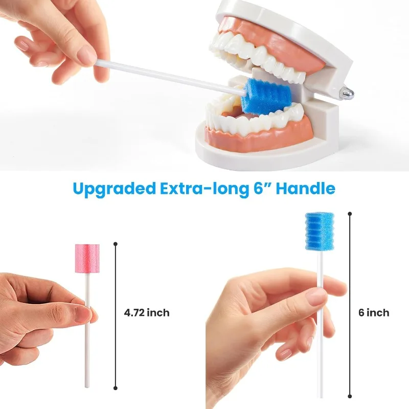 Oral Care Swabs Disposable Individually Wrapped, Extra-Length Mouth Swabs (Blue 200 Counts)
Oral Care Swabs Disposable Individually Wrapped, Extra-Length Mouth Swabs (Blue 200 Counts)