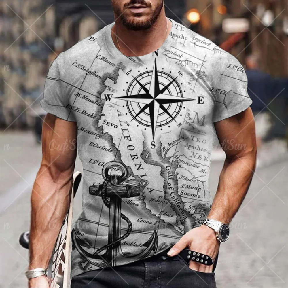 Compass Print T-shirt Vintage Men's Short Sleeve Shirt Nautical Tops Summer O-Neck Sweatshirt Tees Designer Daily Mens Clothing
Compass Print T-shirt Vintage Men's Short Sleeve Shirt Nautical Tops Summer O-Neck Sweatshirt Tees Designer Daily Mens Clothing