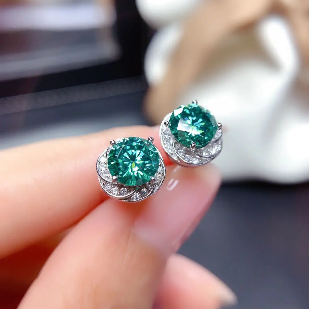 HUAMI Teal Sapphire Earrings for Women Inlaid AAA Bling Zircon Stud Earrings Bizuteria Orecchini Fine Jewelry Gift
HUAMI Teal Sapphire Earrings for Women Inlaid AAA Bling Zircon Stud Earrings Bizuteria Orecchini Fine Jewelry Gift