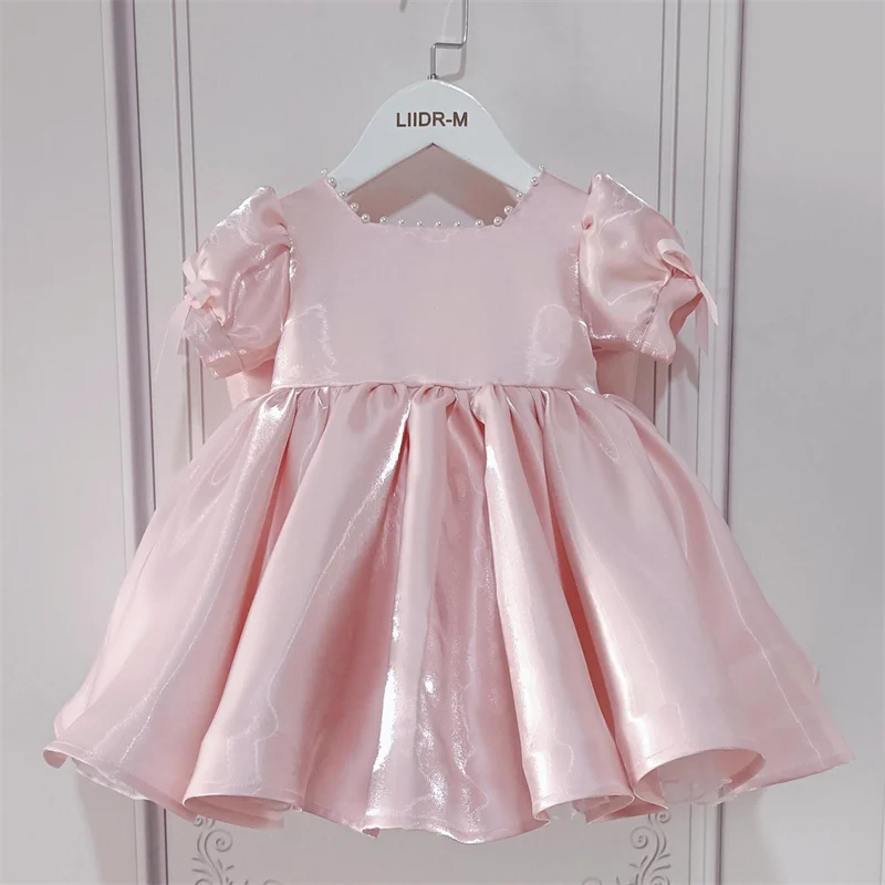 Baby Kids Princess Satin Pearls Flower Girl Dress Children First Communion Dress Ball Gown Wedding Party Dress Birthday Show
Baby Kids Princess Satin Pearls Flower Girl Dress Children First Communion Dress Ball Gown Wedding Party Dress Birthday Show