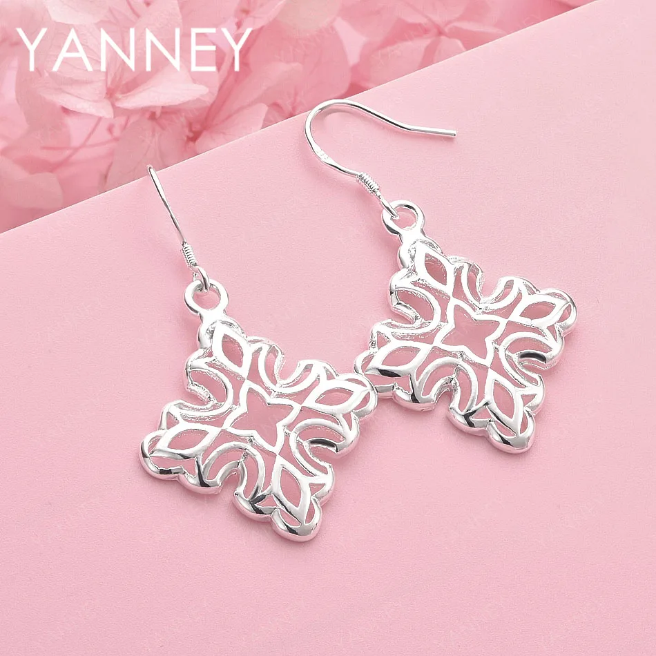 Charm 925 Sterling Silver Delicate Square Cross Drop Earrings Women's Fashion Jewelry Wedding Accessories
Charm 925 Sterling Silver Delicate Square Cross Drop Earrings Women's Fashion Jewelry Wedding Accessories