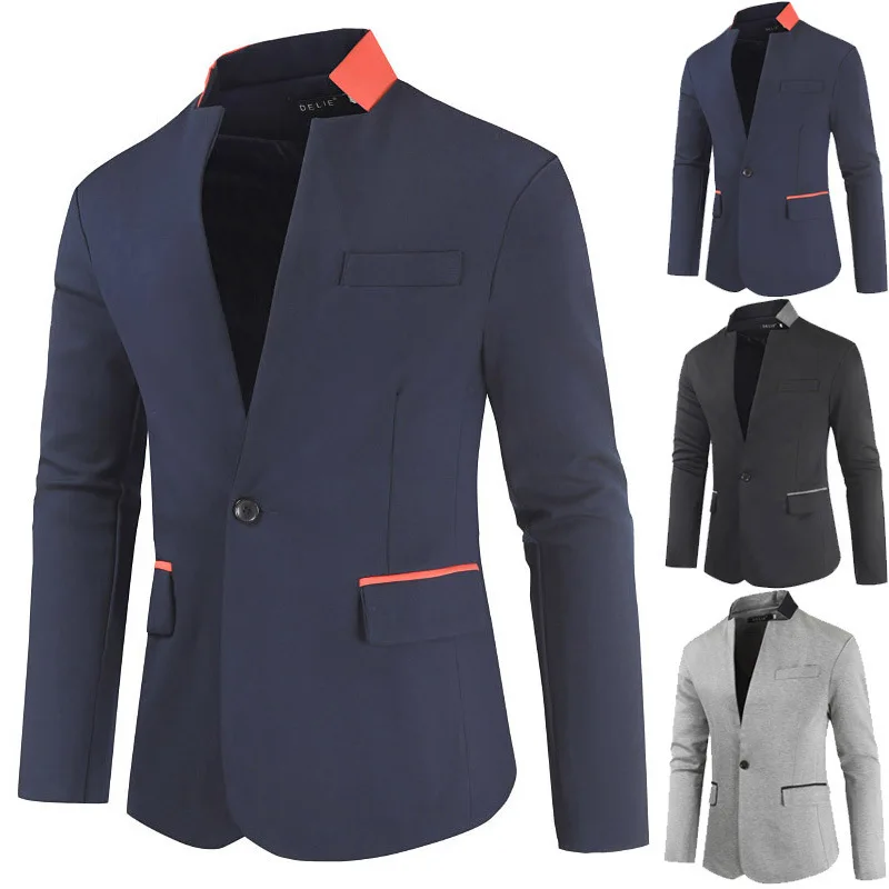 Mid Sleeved Suit, Men's Single Button Cuffs, Color Matching, Simple and Fashionable, Slim Fitting Patchwork Suit, Men's Jacket
Mid Sleeved Suit, Men's Single Button Cuffs, Color Matching, Simple and Fashionable, Slim Fitting Patchwork Suit, Men's Jacket