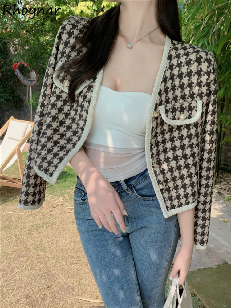 Basic Jackets Women Plaid Pockets Crop French Style Classic Elegant Vacation Office Lady Prevalent Sweet Stylish Mujer Ulzzang
Basic Jackets Women Plaid Pockets Crop French Style Classic Elegant Vacation Office Lady Prevalent Sweet Stylish Mujer Ulzzang