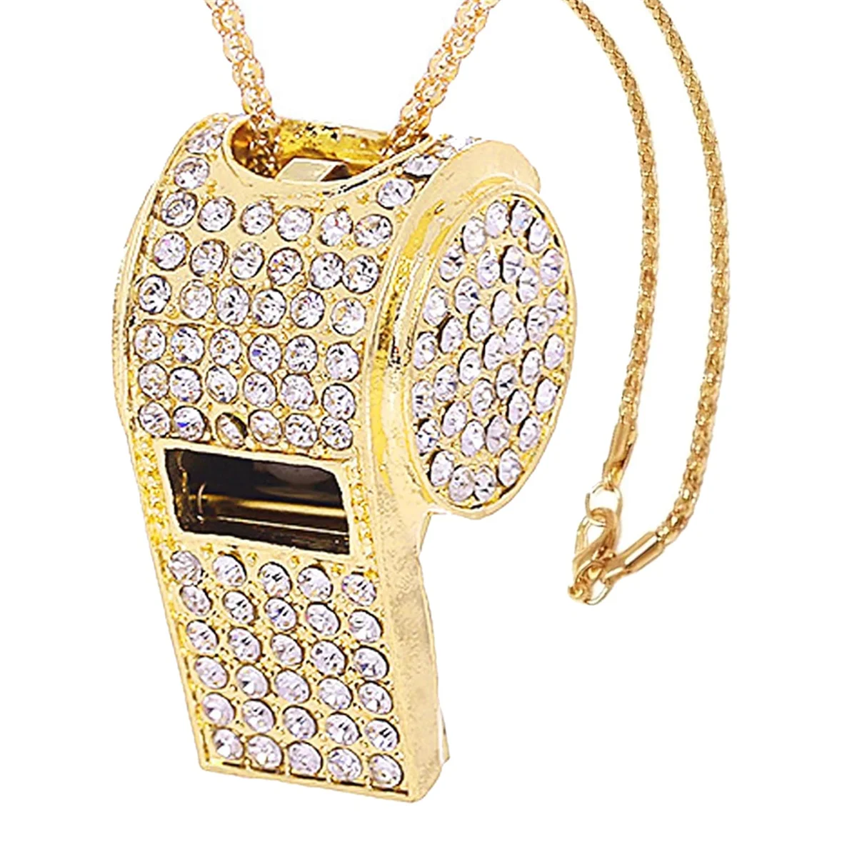Whistle, Metal Crystal Rhinestone Whistle, Shining Whistle with Keychain for Referees, Coaches, Teachers
Whistle, Metal Crystal Rhinestone Whistle, Shining Whistle with Keychain for Referees, Coaches, Teachers