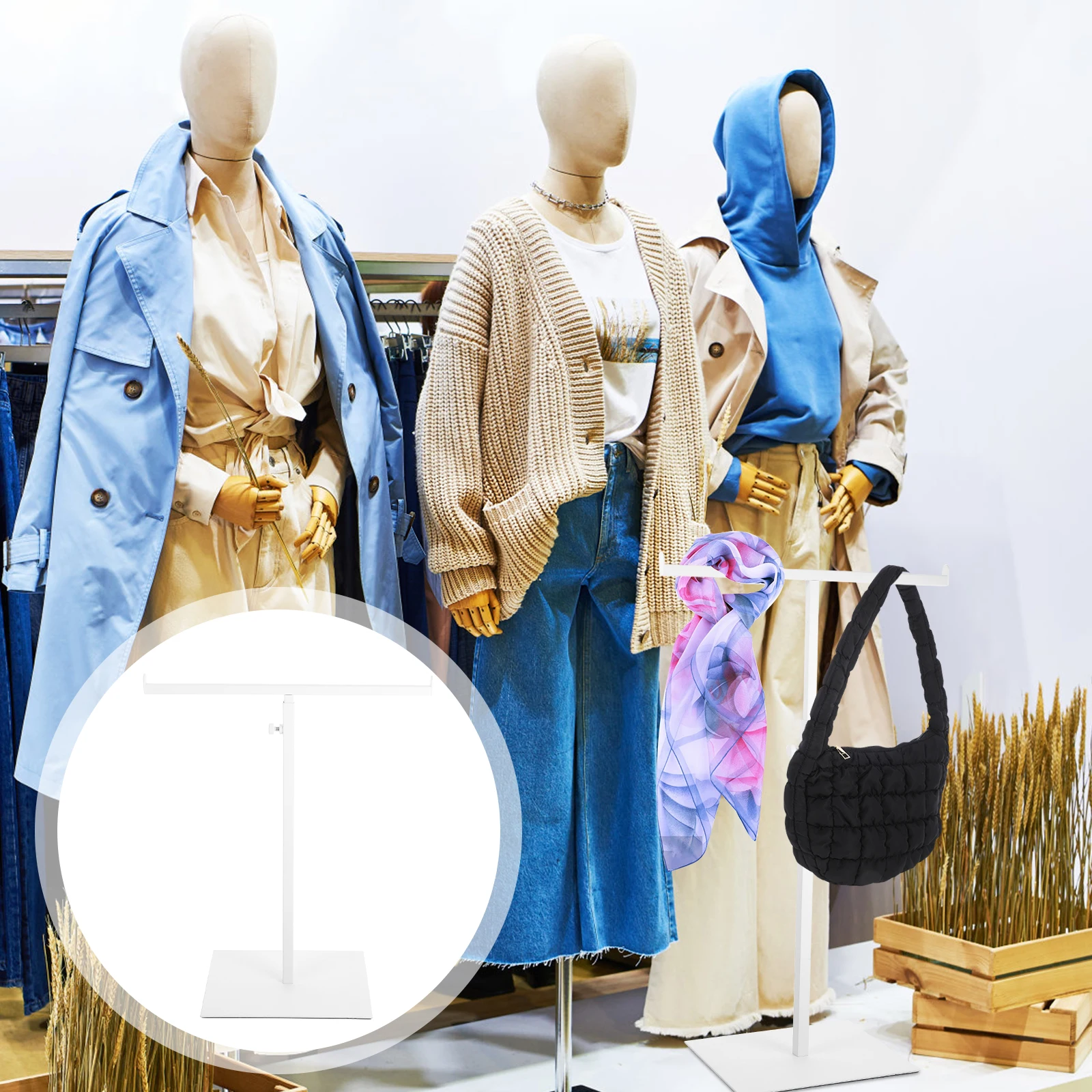 T-shaped Display Stand Wallet Floor-based Handbag Holder Organizer Tabletop Purse Holders Stainless Steel Hanger Travel
T-shaped Display Stand Wallet Floor-based Handbag Holder Organizer Tabletop Purse Holders Stainless Steel Hanger Travel