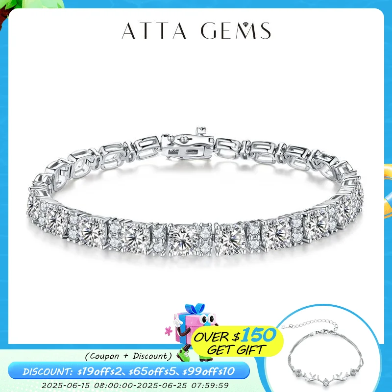 ATTAGEMS 6.0mm Moissanite Tennis Bracelet D color joyas plata de ley 925 autentica With GTC Charms Bracelets for Women Gifts
ATTAGEMS 6.0mm Moissanite Tennis Bracelet D color joyas plata de ley 925 autentica With GTC Charms Bracelets for Women Gifts