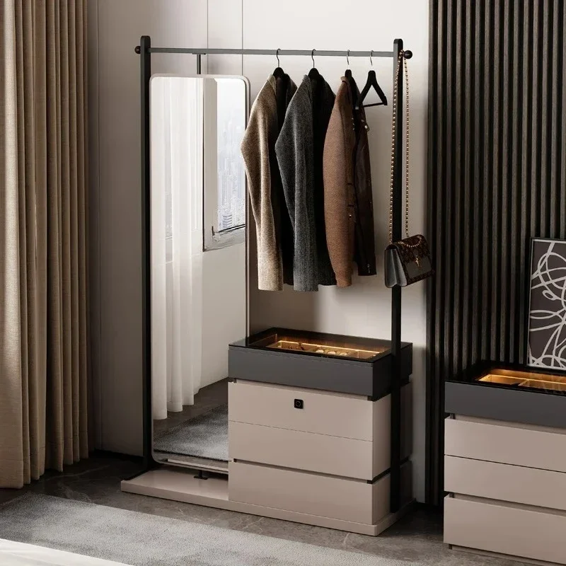 A Simple modern chest, coat rack, integrated master bedroom, bedside locker, hanger, full-body full-length mirror, rotatable
A Simple modern chest, coat rack, integrated master bedroom, bedside locker, hanger, full-body full-length mirror, rotatable