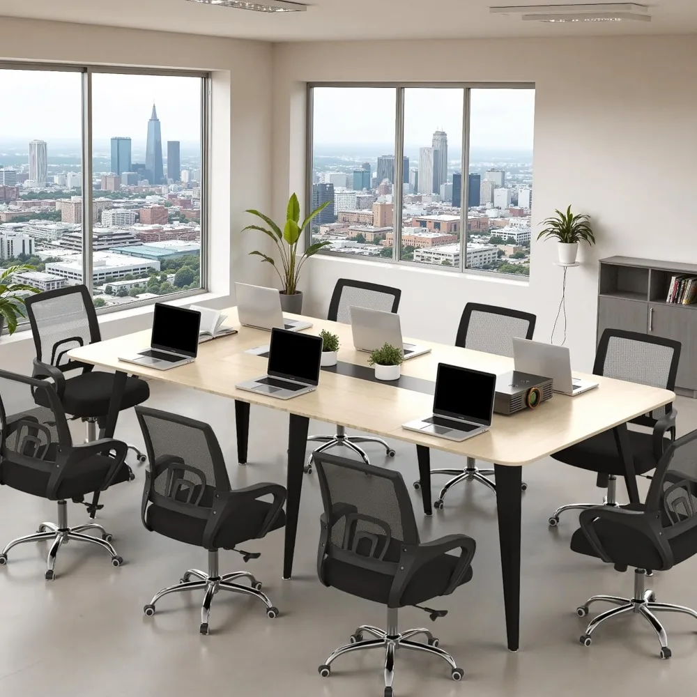 8FT Conference Table, 94.48L x 47.24W x 29.92H Inches Meeting Table with Cable Grommets, Seminar Boardroom Table Workstat
8FT Conference Table, 94.48L x 47.24W x 29.92H Inches Meeting Table with Cable Grommets, Seminar Boardroom Table Workstat