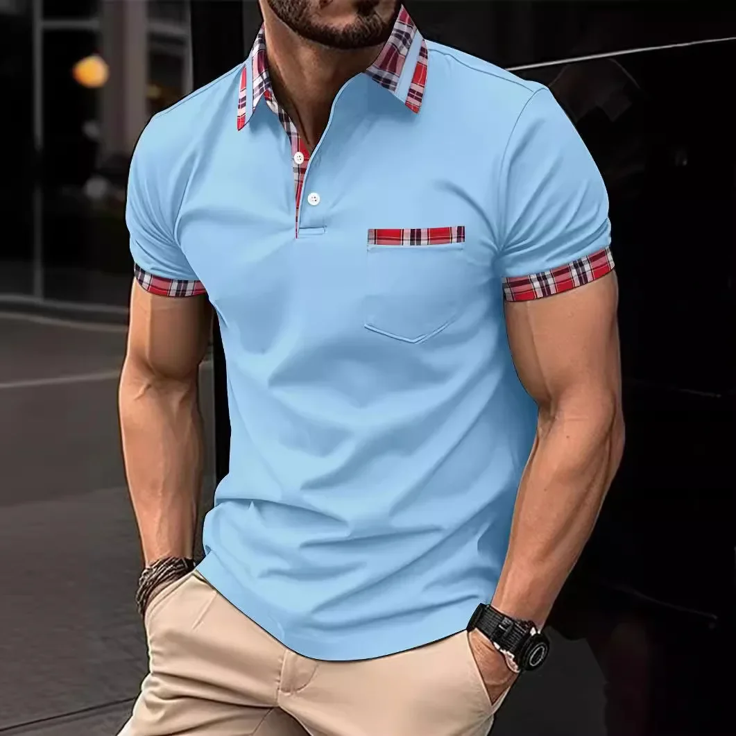 Fashionable Men's Polo Shirt Short Sleeved Color Blocking Quick Drying T-shirt New and Versatile Y2k Tops for Man Summer 2024
Fashionable Men's Polo Shirt Short Sleeved Color Blocking Quick Drying T-shirt New and Versatile Y2k Tops for Man Summer 2024