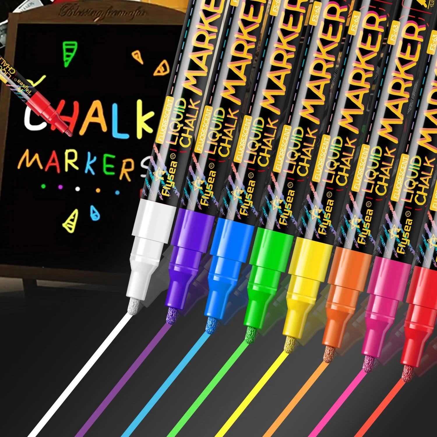 Liquid Chalk Erasable LED Highlighter Fluorescent Marker Suit for Blackboard Glass Window Painting Advertisement Chalk
Liquid Chalk Erasable LED Highlighter Fluorescent Marker Suit for Blackboard Glass Window Painting Advertisement Chalk
