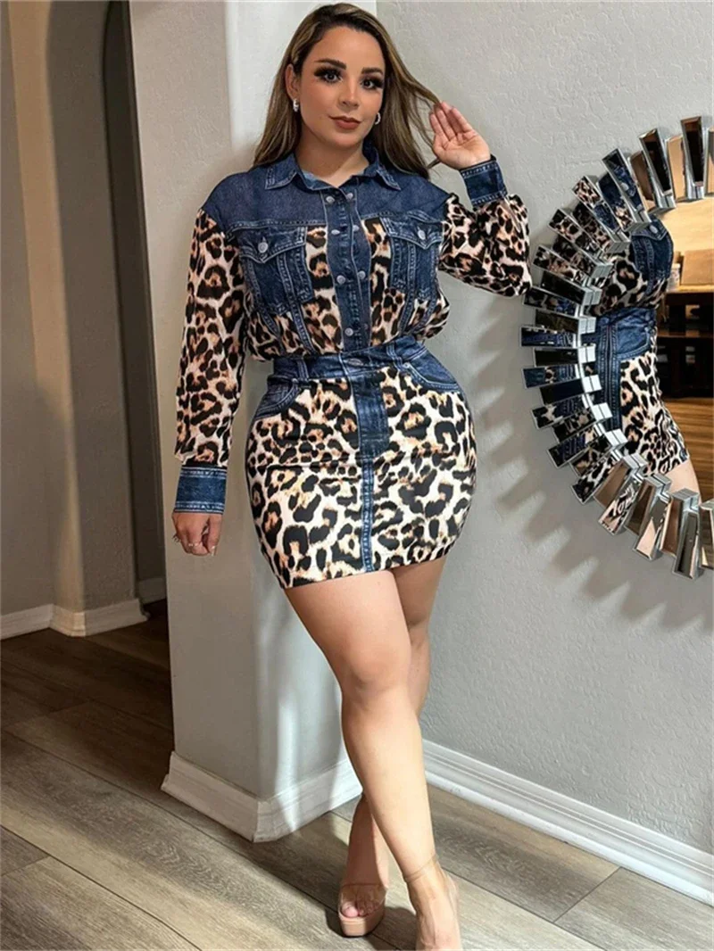 Fashion Leopard Print 2 Piece Sets Women Outfit Spring Clothing 2025 Women Shirt Mini Skirt Sets Party Club Two Piece Dress Sets
Fashion Leopard Print 2 Piece Sets Women Outfit Spring Clothing 2025 Women Shirt Mini Skirt Sets Party Club Two Piece Dress Sets