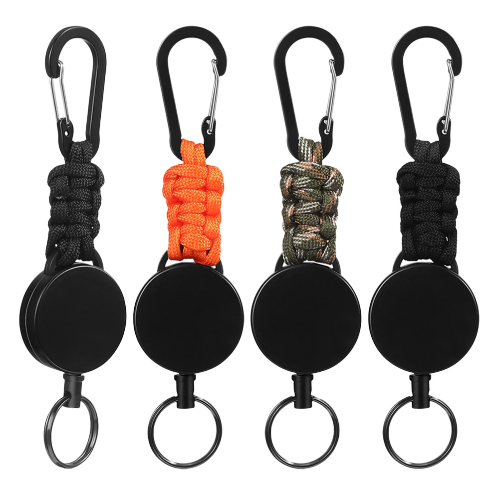 4pcs Retractable Keychain Lightweight Auto-Retract Carabiner Badge Holder Portable Accessories For Outdoor Climbing
4pcs Retractable Keychain Lightweight Auto-Retract Carabiner Badge Holder Portable Accessories For Outdoor Climbing