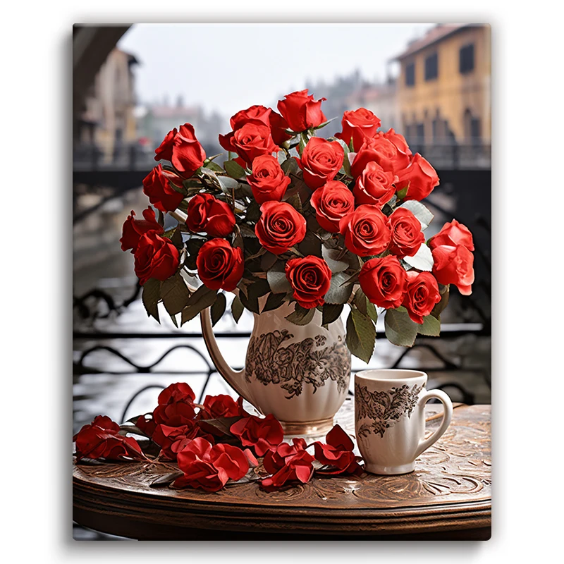 RUOPOTY Painting By Numbers For Drawing on canvas Desktop Red Rose Flowers Wall art Painting Decor
RUOPOTY Painting By Numbers For Drawing on canvas Desktop Red Rose Flowers Wall art Painting Decor
