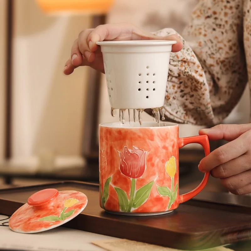 Exquisite Hand-Painted Underglaze Ceramic Mug | Artisanal Vintage American Coffee Cup | Premium Quality Office Tea Infuser
Exquisite Hand-Painted Underglaze Ceramic Mug | Artisanal Vintage American Coffee Cup | Premium Quality Office Tea Infuser