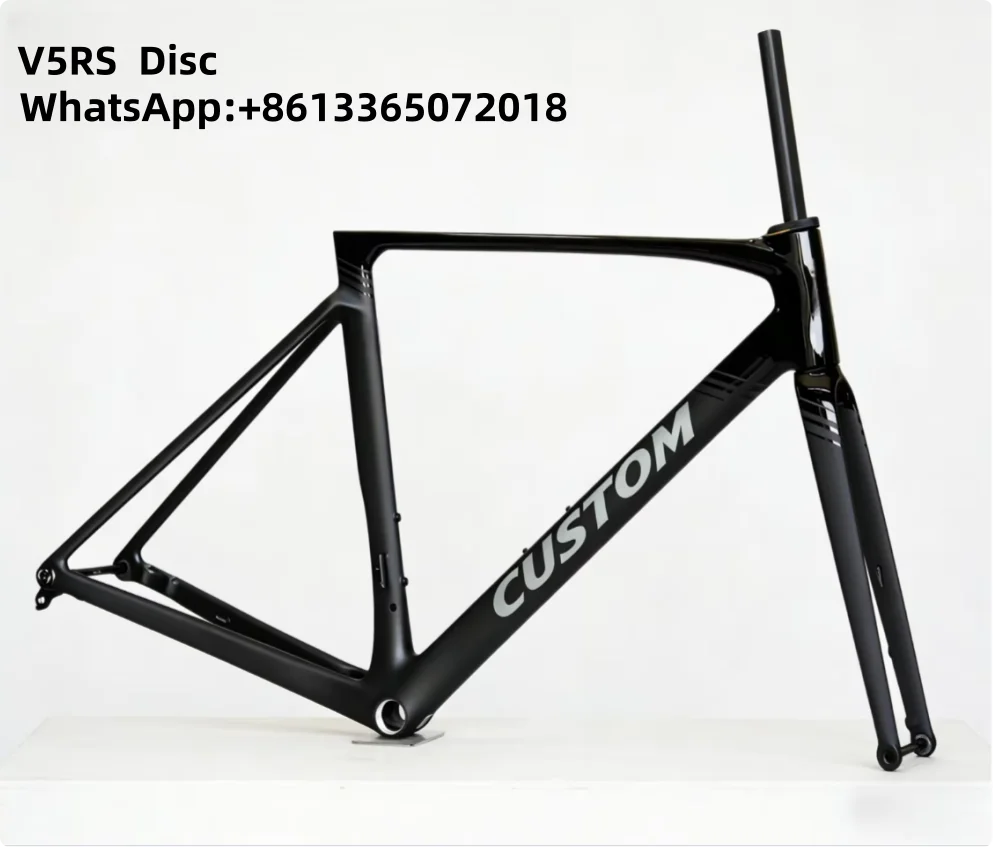 2026 V5RS New Carbon Fiber Road Bicycle Frameset with handlebar Flat-mount disc brakes 32mm tire width BB68 BSA custom made
2026 V5RS New Carbon Fiber Road Bicycle Frameset with handlebar Flat-mount disc brakes 32mm tire width BB68 BSA custom made