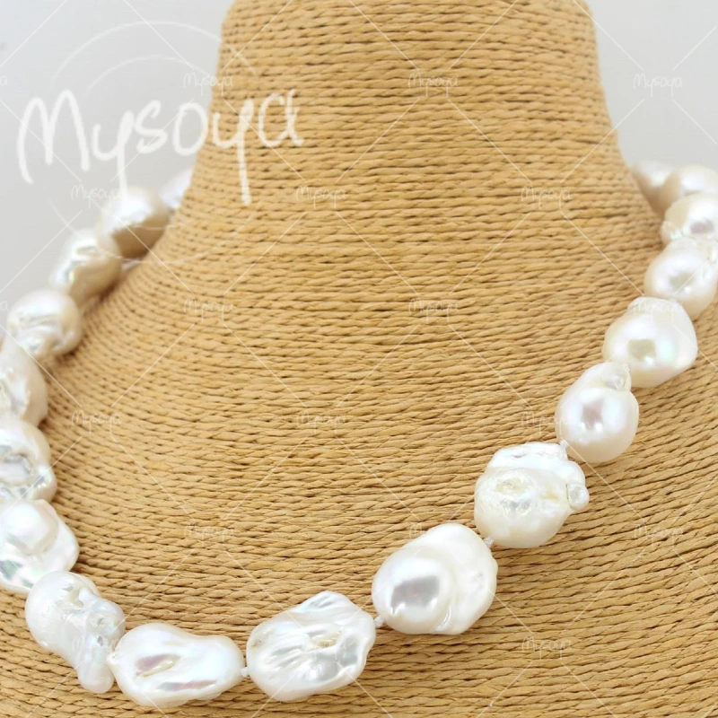 MYSOYA 12-14mm Large White Baroque Pearl Necklace,Suitable for Birthday/Anniversary/Wedding/Mother's Day/Father's Day Gift A0992
MYSOYA 12-14mm Large White Baroque Pearl Necklace,Suitable for Birthday/Anniversary/Wedding/Mother's Day/Father's Day Gift A0992