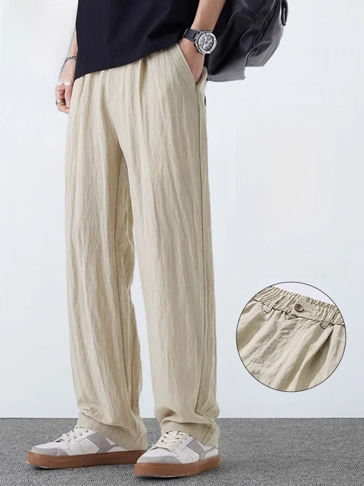Linen Pants Men's Qui Dry Straight Leg Sport Pants Summer Ice Silk Thin Breathable Casual Pants Loose Fit Long Pants
Linen Pants Men's Qui Dry Straight Leg Sport Pants Summer Ice Silk Thin Breathable Casual Pants Loose Fit Long Pants