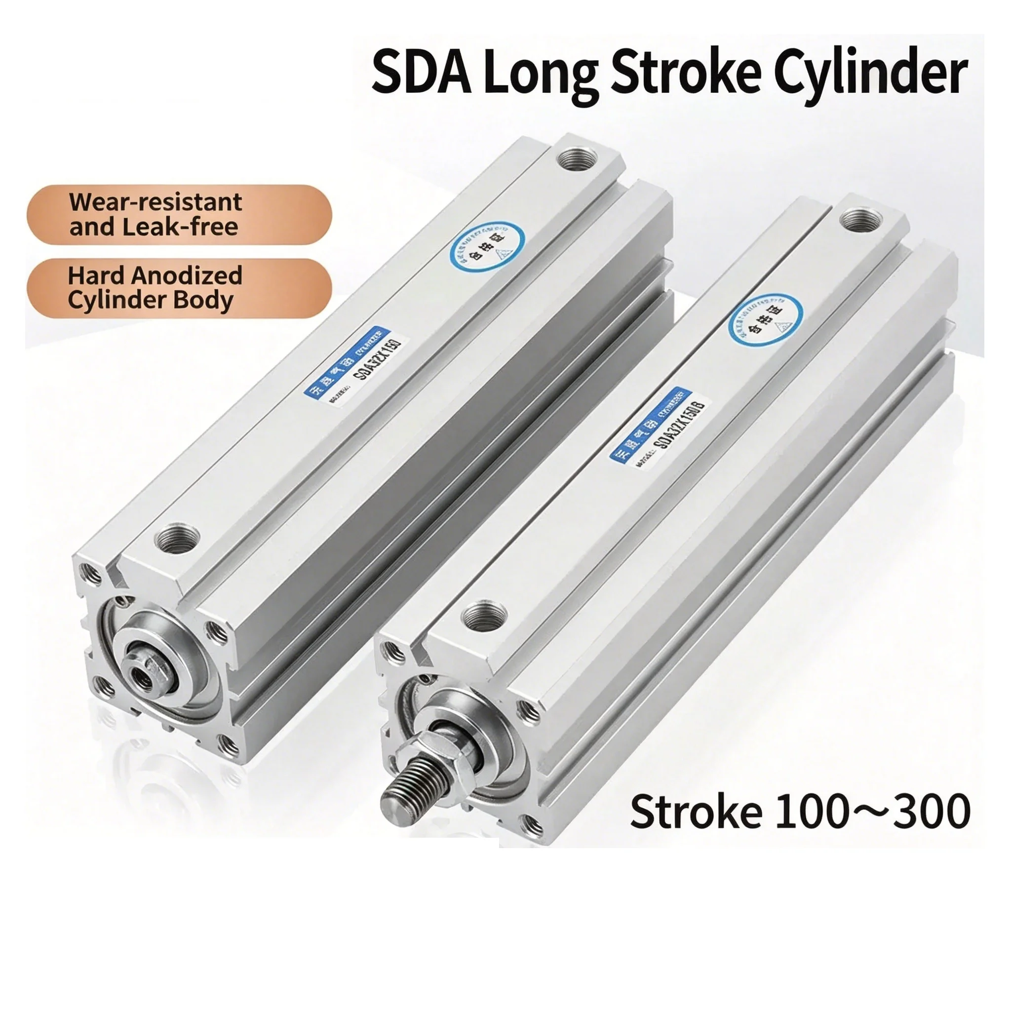 Pneumatic Cylinder Lengthen SDA Series 32/40/50/63 Bore Double Acting 110-150Mm Stroke Compact Air Cylinder With Magnetic Ring
Pneumatic Cylinder Lengthen SDA Series 32/40/50/63 Bore Double Acting 110-150Mm Stroke Compact Air Cylinder With Magnetic Ring