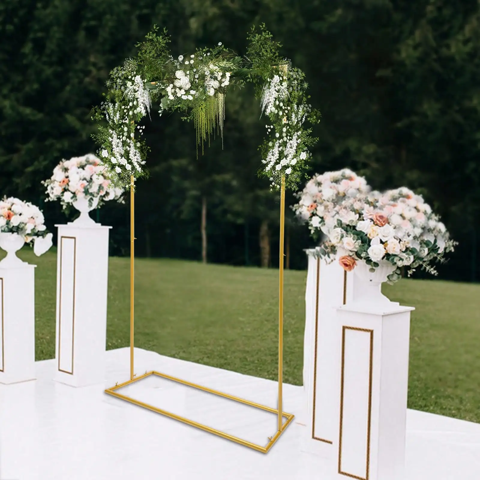 Square Metal Wedding Arch Flower Backdrop Stand Gold Balloon Arch Flower Frame Decor for Wedding/Birthday Party
Square Metal Wedding Arch Flower Backdrop Stand Gold Balloon Arch Flower Frame Decor for Wedding/Birthday Party