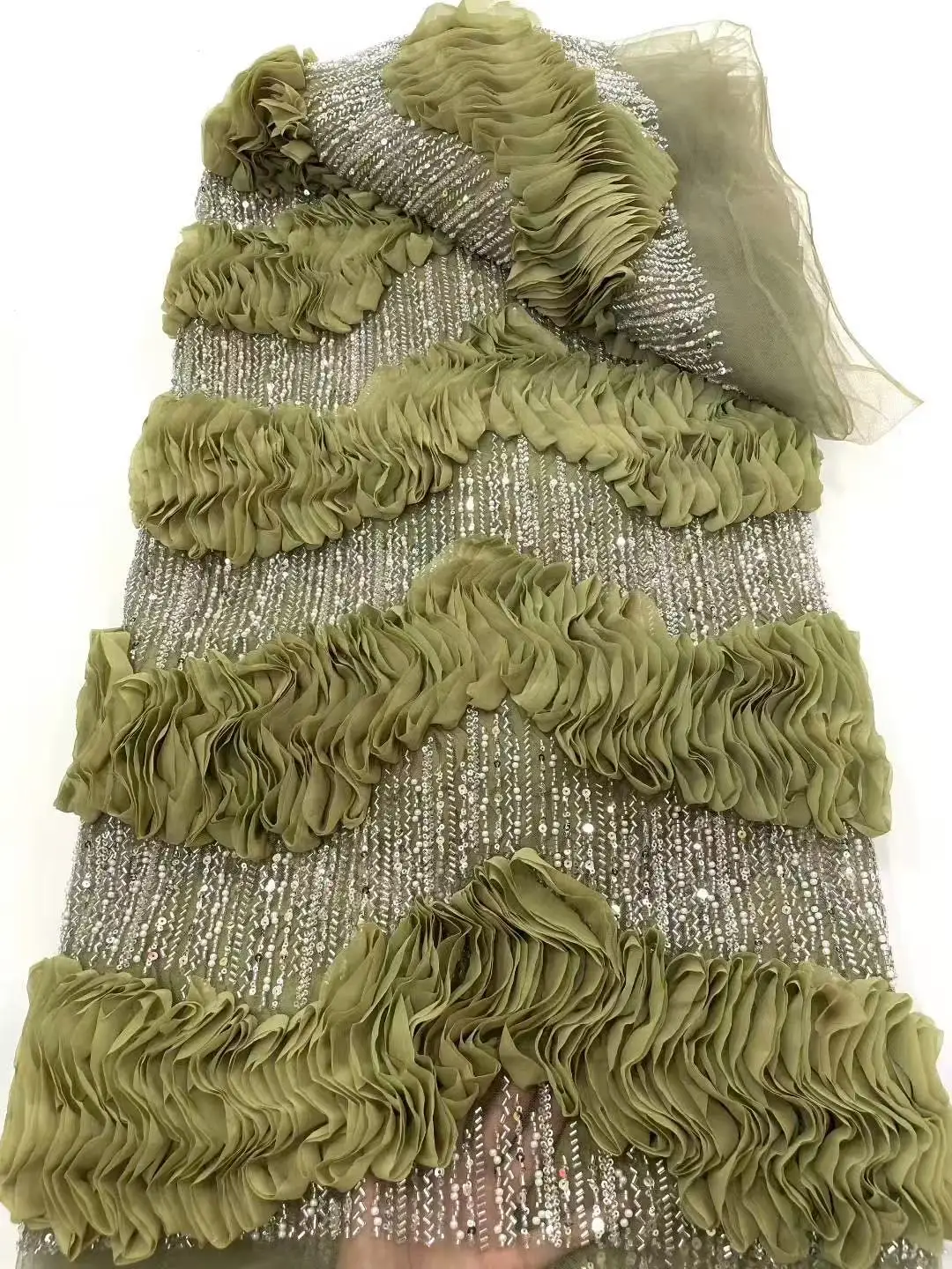 African Sequins Lace Fabric 2025 High Quality Tulle Lace French Nigerian Net Beaded Lace Fabric For Sewing Wedding Dress
African Sequins Lace Fabric 2025 High Quality Tulle Lace French Nigerian Net Beaded Lace Fabric For Sewing Wedding Dress