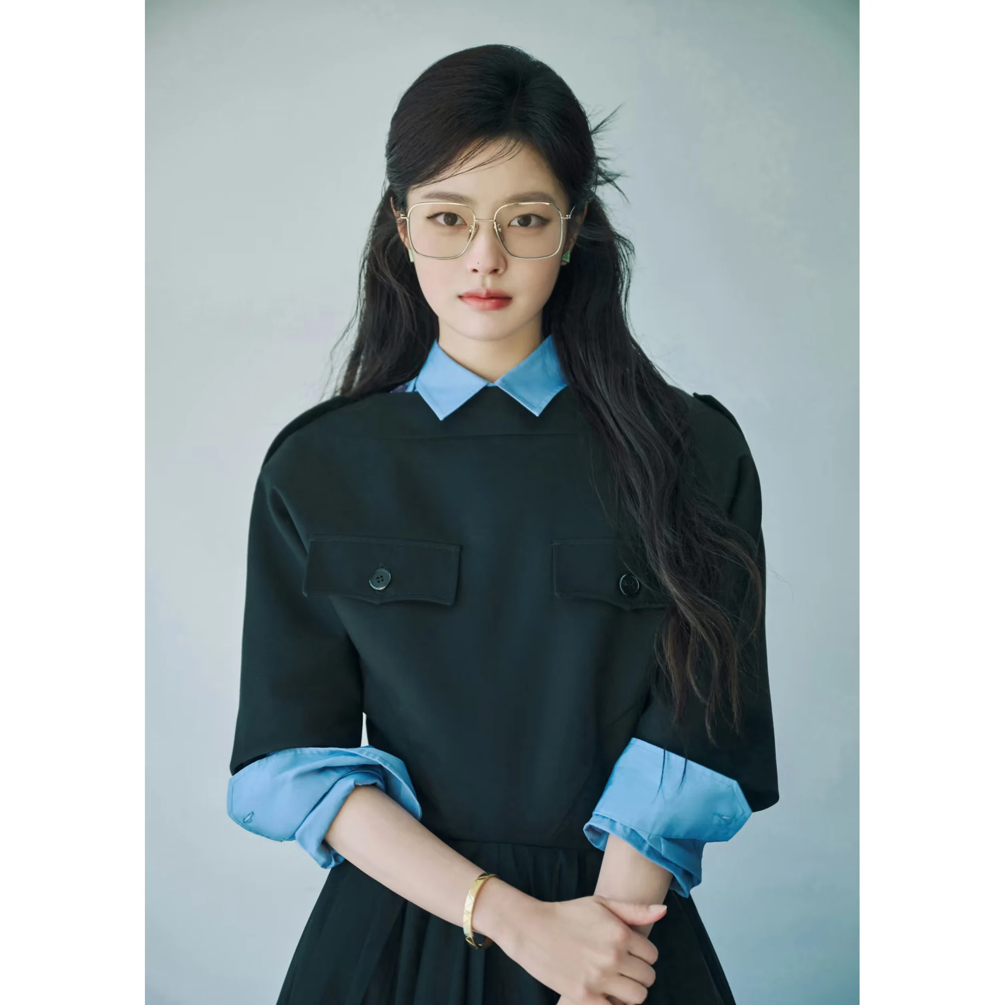 Blue Long Sleeve Pure Cotton Shantung Shirt Women's Loose Fit Breathable Comfortable Printed Embroidered Bear Design Shirt
Blue Long Sleeve Pure Cotton Shantung Shirt Women's Loose Fit Breathable Comfortable Printed Embroidered Bear Design Shirt