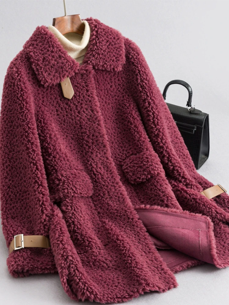 Real Natural Wool Fur Coat Single Breasted Stand Collar Weave Winter Jacket Women Loose Thick Warm Fashion Streetwear
Real Natural Wool Fur Coat Single Breasted Stand Collar Weave Winter Jacket Women Loose Thick Warm Fashion Streetwear