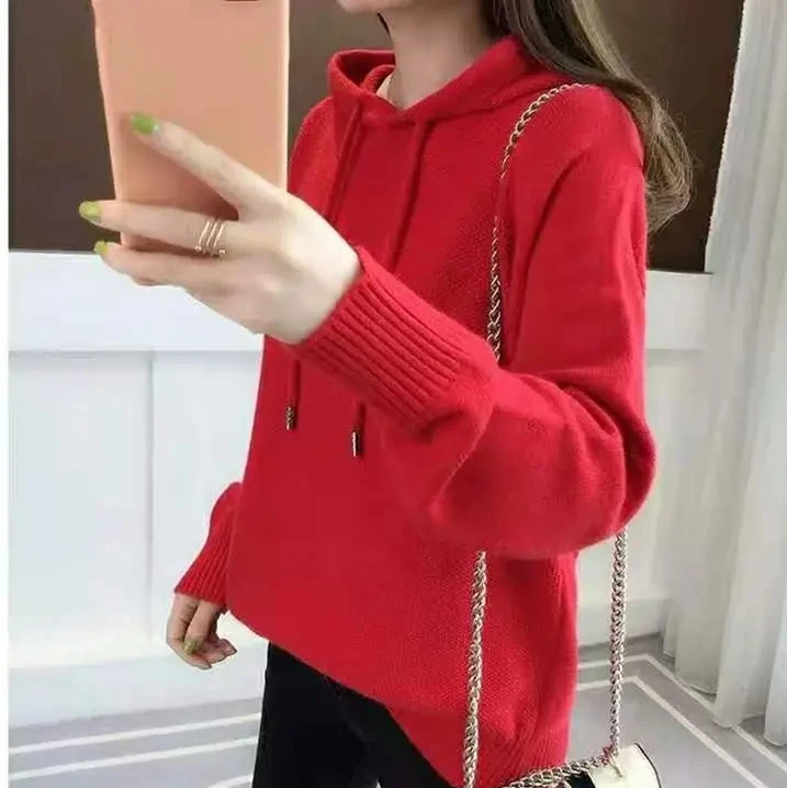 Women's Autumn Sweater Fashion Leisure Style Hooded Pullover Solid Color Loose Comfortable Long-sleeved Tops
Women's Autumn Sweater Fashion Leisure Style Hooded Pullover Solid Color Loose Comfortable Long-sleeved Tops