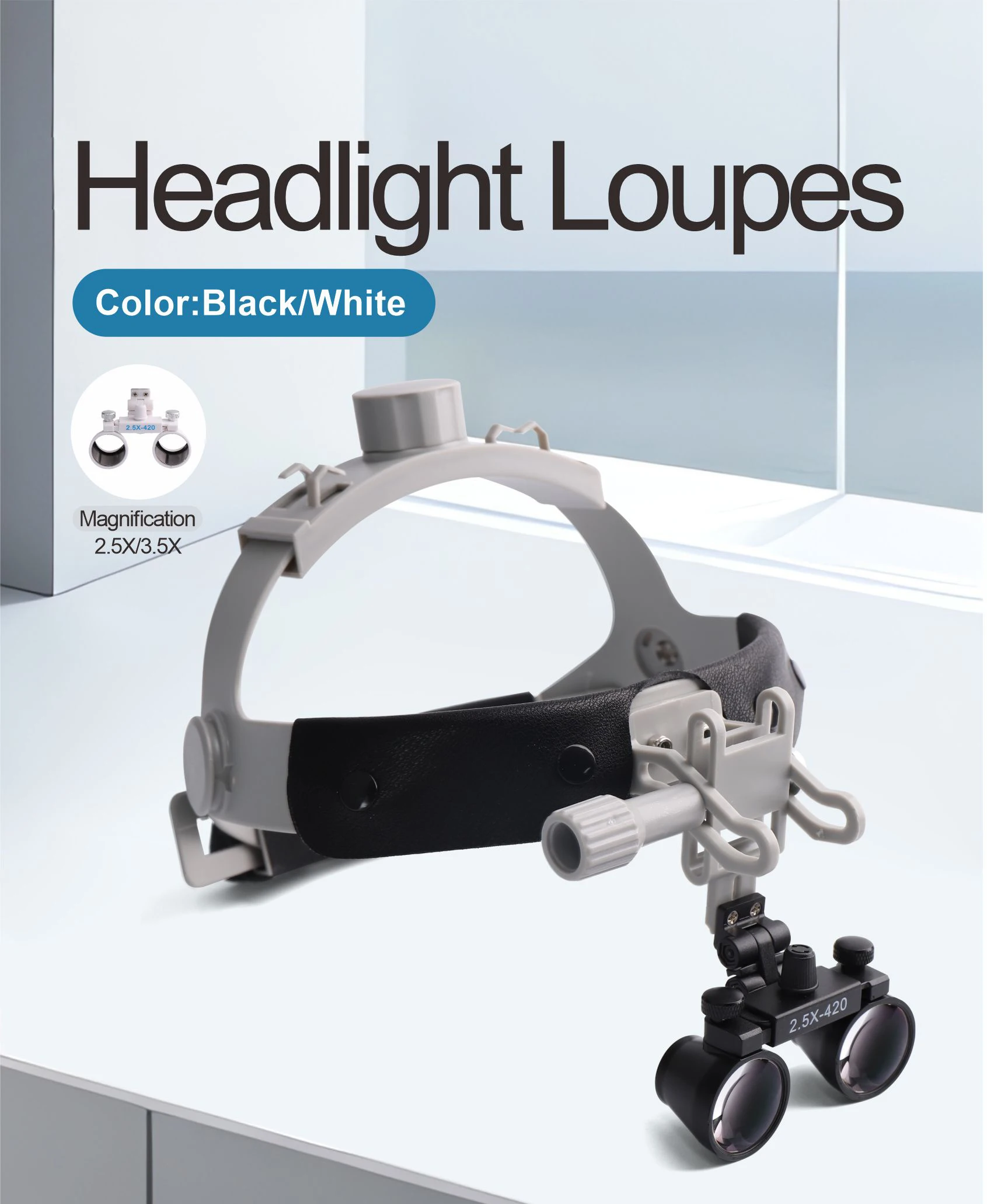 DY-101-H 2.5X Head-Worn Dental Magnifier Loupes Large 130mm Field Of View Long Depth Of Focus For Oral Microsurgery
DY-101-H 2.5X Head-Worn Dental Magnifier Loupes Large 130mm Field Of View Long Depth Of Focus For Oral Microsurgery