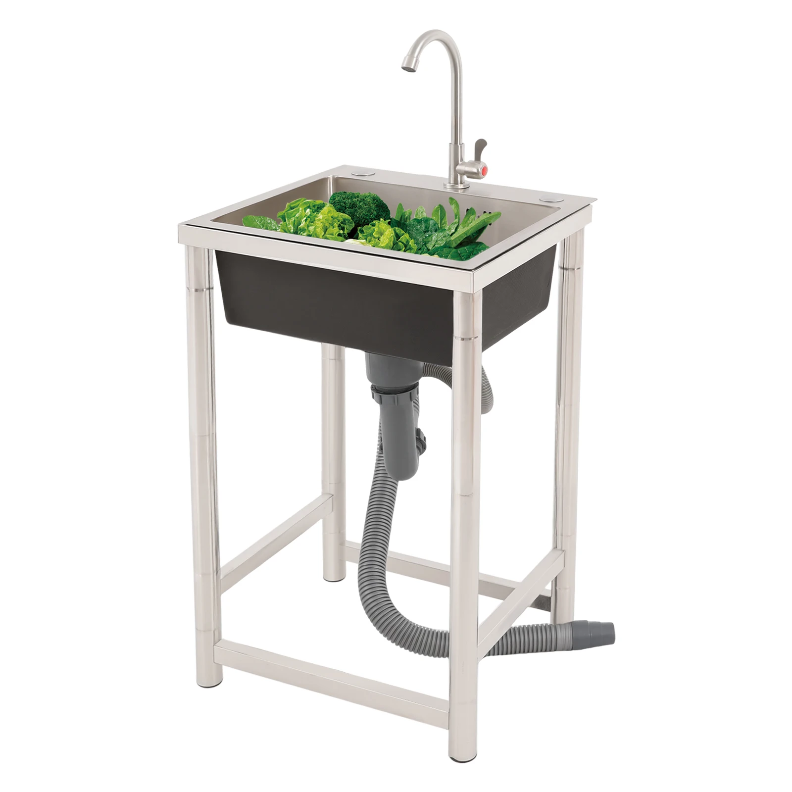 Stainless Steel Single Basin Kitchen Sink w/Water Pipe,Free Standing Single Bowl for Laundry Room Bathroom Farmhouse
Stainless Steel Single Basin Kitchen Sink w/Water Pipe,Free Standing Single Bowl for Laundry Room Bathroom Farmhouse