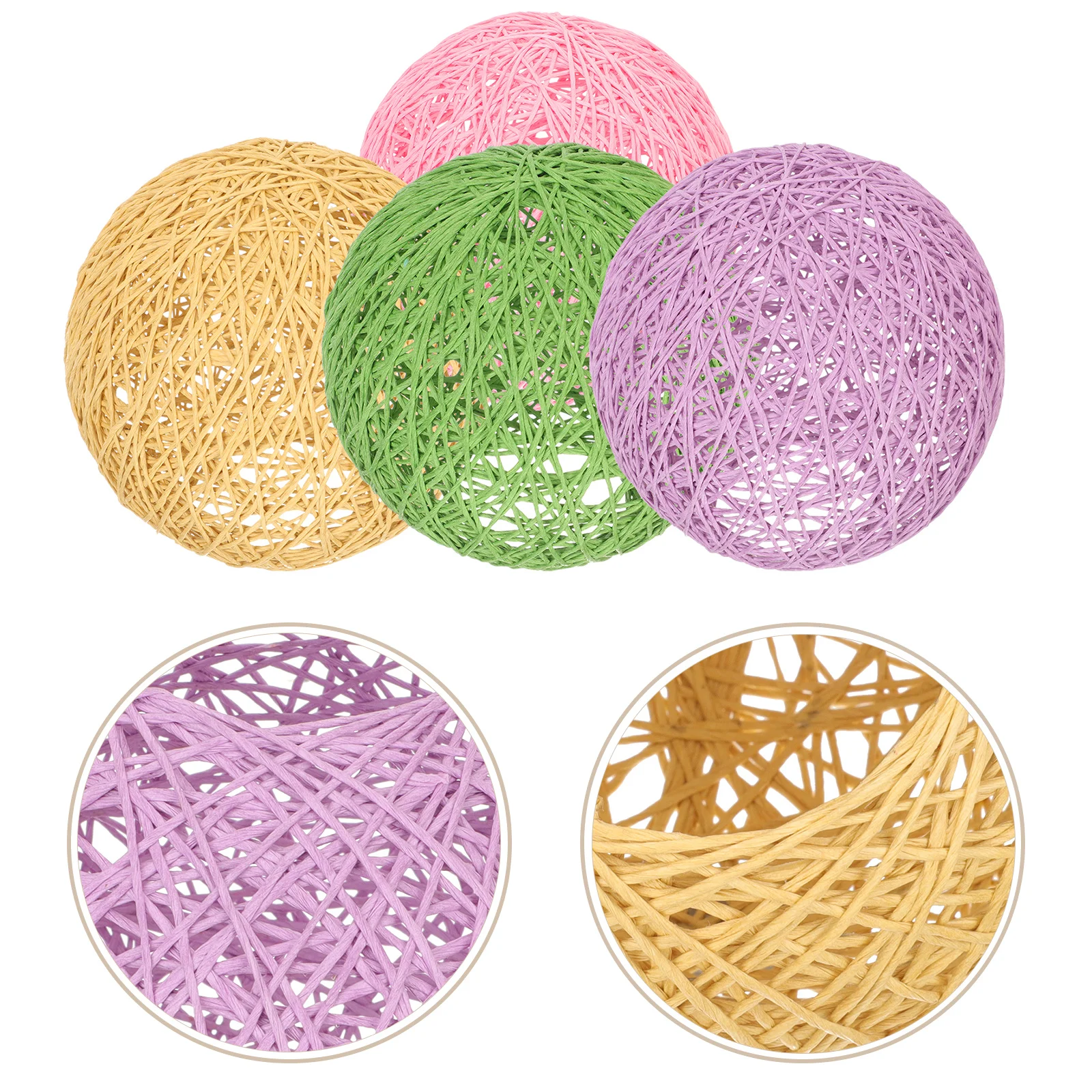 4pcs Imitation Rattan Woven Lampshade Ball Shape Ceiling Cover For Home Bar Restaurant Elegant Soft Light Replacement Cage
4pcs Imitation Rattan Woven Lampshade Ball Shape Ceiling Cover For Home Bar Restaurant Elegant Soft Light Replacement Cage
