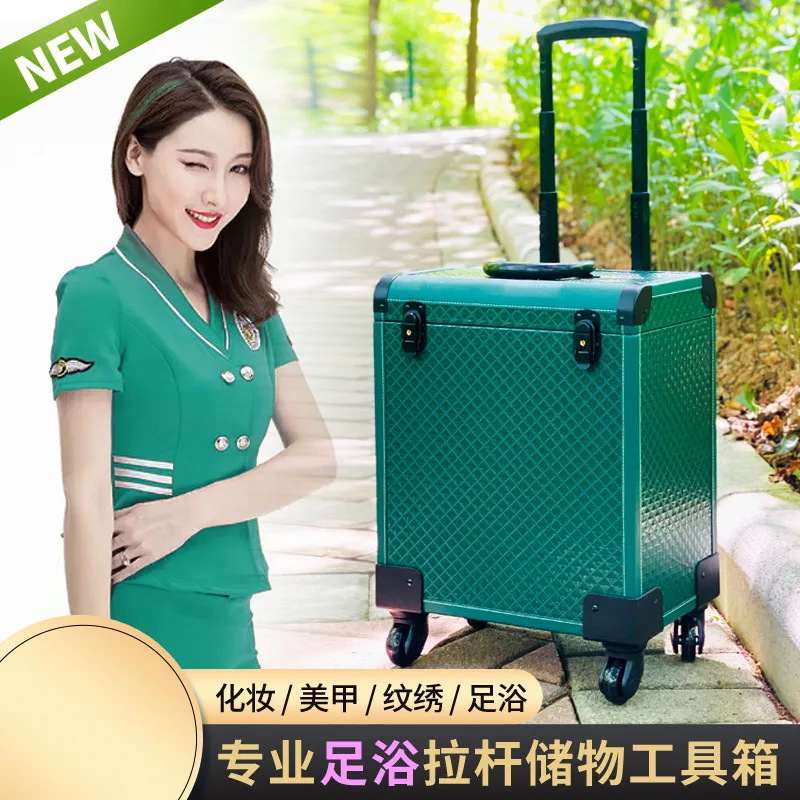 Professional Makeup Suitcase Women's Hand Large Capacity Organizer Luggage Trolley Case Manicure Cosmetic Boxes With Wheels
Professional Makeup Suitcase Women's Hand Large Capacity Organizer Luggage Trolley Case Manicure Cosmetic Boxes With Wheels