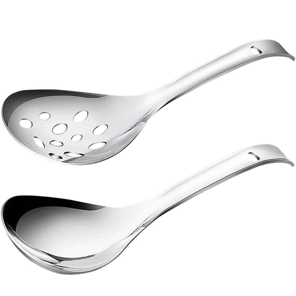 2 Pcs Rice Spoon Colander Strainer Kitchen Supply Ergonomic Slotted Utensils Stainless Steel
2 Pcs Rice Spoon Colander Strainer Kitchen Supply Ergonomic Slotted Utensils Stainless Steel