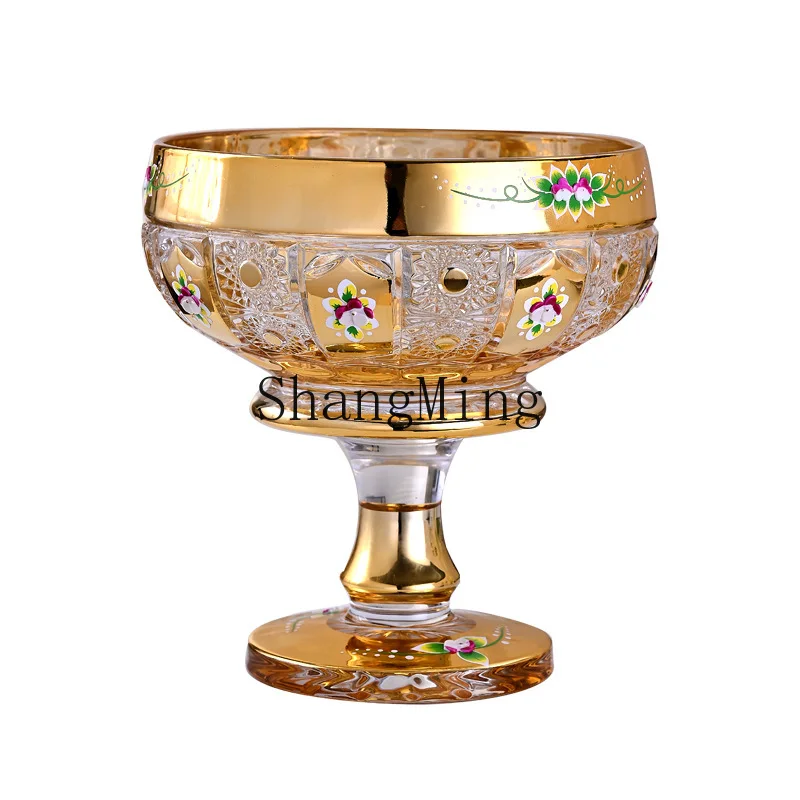 XH Enamel Flower Crystal Glass Fruit Plate Fruit Bucket Vase Sugar Tank Dried Fruit Snack Box Living Room Decorations
XH Enamel Flower Crystal Glass Fruit Plate Fruit Bucket Vase Sugar Tank Dried Fruit Snack Box Living Room Decorations