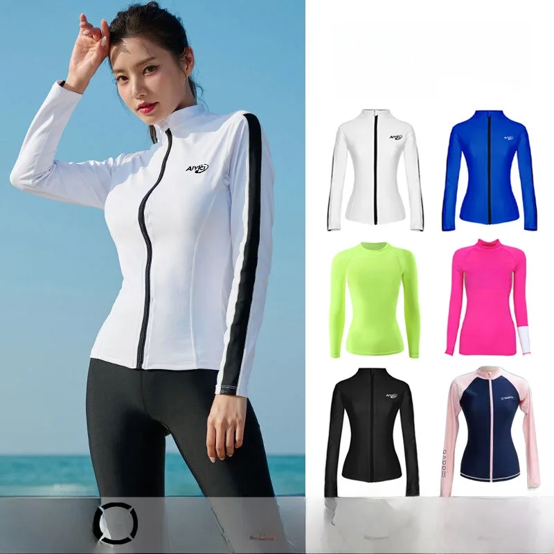 Новый женский купальник с длинными рукавами для защиты от солнца, пляжный костюм для плавания, серфинга, сноркелинга, раздельный комплект для водных видов спорта, для горячих источников
Новый женский купальник с длинными рукавами для защиты от солнца, пляжный костюм для плавания, серфинга, сноркелинга, раздельный комплект для водных видов спорта, для горячих источников