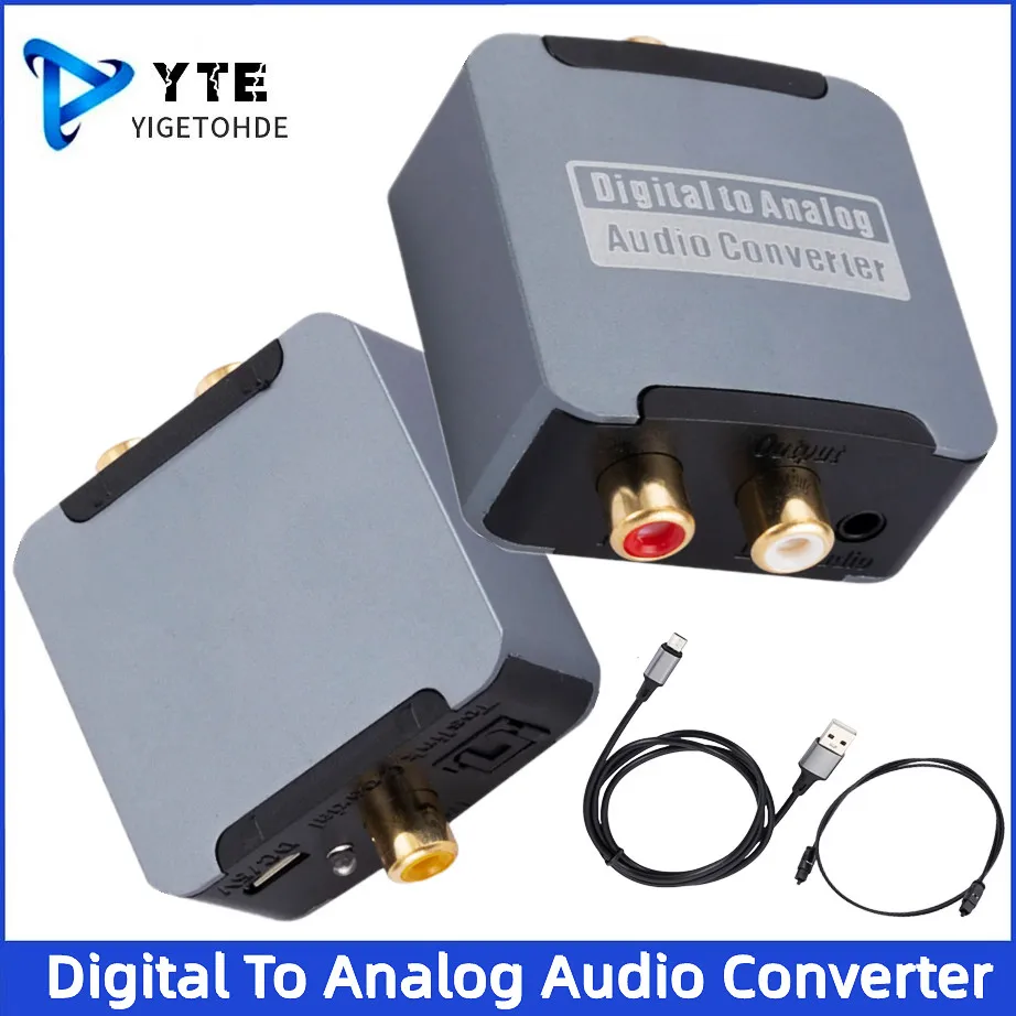 DAC Digital to Analog Audio Converter Optical SPDIF Toslink Coaxial Input to L/R RCA 3.5mm Jack Headphone Amplifier Output
DAC Digital to Analog Audio Converter Optical SPDIF Toslink Coaxial Input to L/R RCA 3.5mm Jack Headphone Amplifier Output