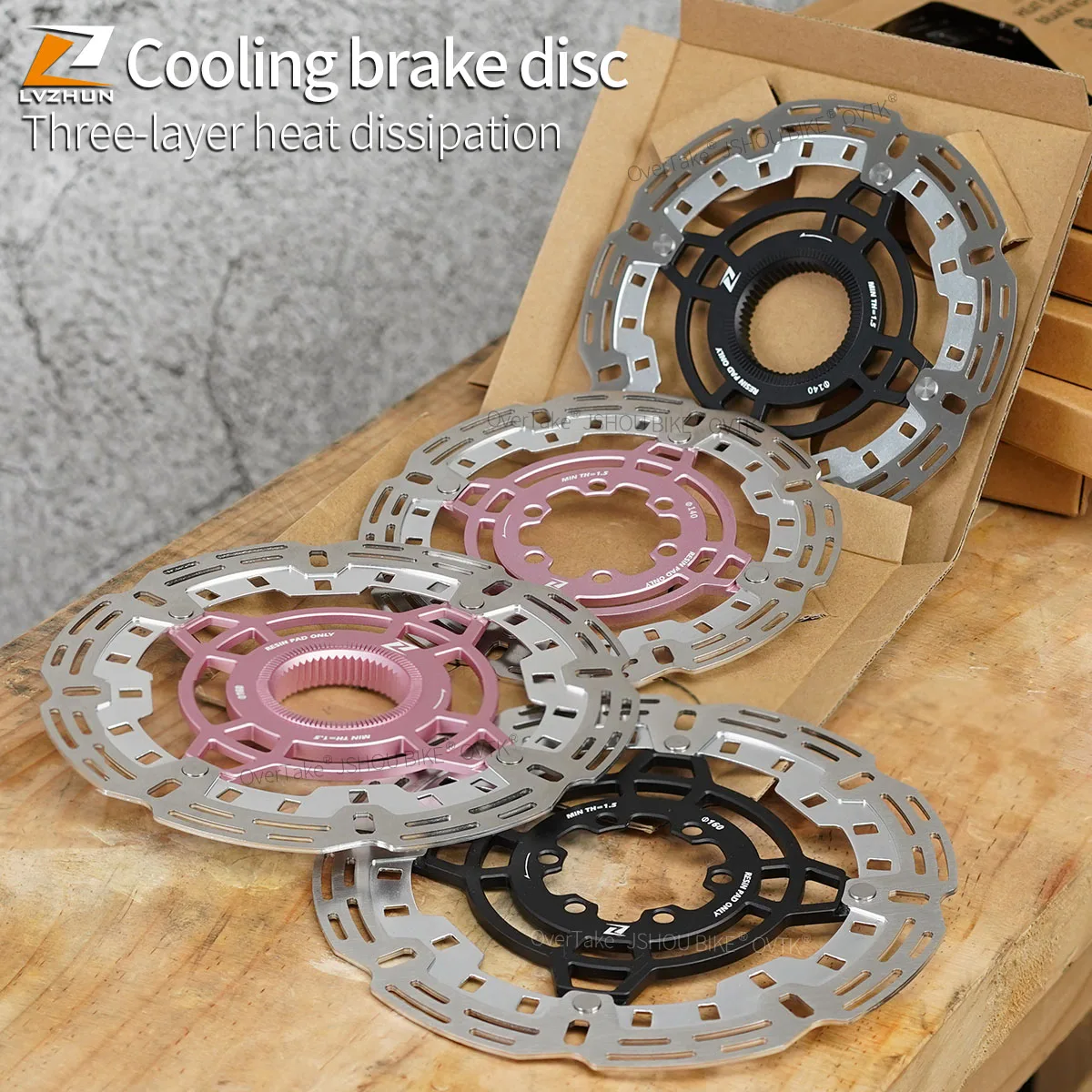 LVZHUN BIKE bike brake discs 140/160mm Three-layer heat dissipation Ultra-light for Shimano SRAM FORGWAKE bike parts
LVZHUN BIKE bike brake discs 140/160mm Three-layer heat dissipation Ultra-light for Shimano SRAM FORGWAKE bike parts